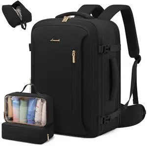 LOVEVOOK Travel Backpack For Women,52L Carry On Backpack Flight Approved,TSA Personal Item Travel Bag Fits 18.3 Inch Laptop,Business Weekender Overnight Daypack with Toiletry Bag and Cubes