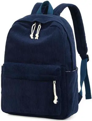 BTOOP School Backpack for Teens Large Corduroy Bookbag Lightweight 15.6 inch Laptop Bag for Girls Women Casual High School College