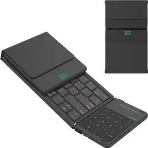 Nillkin Pocket Foldable Keyboard with Touchpad & Wireless Bluetooth, Portable Travel Keyboard for Home or Mobile Office Replaces Keypads and Mouse Combo, Compatible with iPad, Laptop, Tablet - Black
