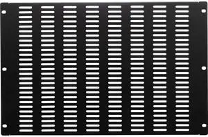 NavePoint 7U Blanking Panel, Slotted, Flanged, 19 inch Wide Network Server Rack or Server Cabinet, Filler Panel, Steel, Hardware Included