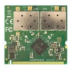 MikroTik R52HnD, 2. 4/5Ghz miniPCI 802. 11a/b/g/n dual chain, 2x MMCX, up to 400mW
