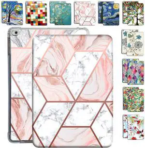 DuraSafe Cases for iPad PRO 10.5 Inch 2017 Air 10.5 3rd Generation 2019 [ Air 3 ] A1701 A2152 A2123 MQF12LL/A MQEY2LL/A MQF22LL/A TPU Ultra Printed Flip Case with Corner Protection - Marble Pink