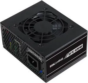 ESGAMING 500W SFX Power Supply Active PFC PSU Silent 80mm FDB Fan for Desktop Gaming Server SFX Form Factor Computer