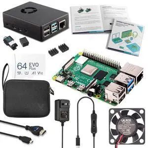 Vilros Raspberry Pi 4 4GB Complete Starter Kit with Fan-Cooled Heavy-Duty Aluminum Alloy Case (Black Case)