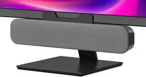 OGUPGX Computer Speakers for Desktop Pc, Monitor Speakers for Laptop,Pc Speakers with Loud Sound,Volume Control Easily Clamps to Monitors(USB-C to USB Adapter Included) (Light Grey)