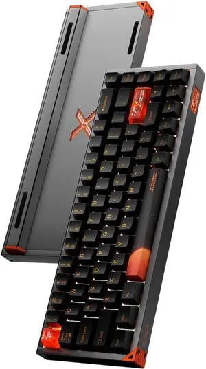 Piifox Defender 68 Rapid Tenkeyless Wired Gaming Keyboard with Magnetic Switch,RGB HotSwapple,Aluminium Base,65% Layout 68 Keys,8K Polling, Per-Key Custom PC Gaming KeyboardsGray