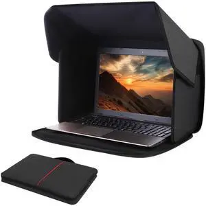 NAVASURE Laptop Sun Shade for Working Outside - Foldable Sun Glare Shield & Privacy Hood for Outdoor Workers, Travel, Camping - Fits 15-16 inch Laptops(Patent Pending)