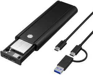 M.2 NVMe SSD Enclosure, USB 3.1 Gen 2 (10 Gbps) PCIe External Adapter, ICY BOX M Key NVMe Case/Adapter/Reader for Size 2230/2242 /2260/2280 SSDs, Aluminum Tool Free Enclosure