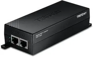 TRENDnet Gigabit PoE++ Injector, TPE-116GI, Supplies PoE (15.4W), PoE+ (30W), or PoE++ (60W), Network A PoE Device Up to 100m(328 ft), NDAA & TAA Compliant, Plug & Play, Black