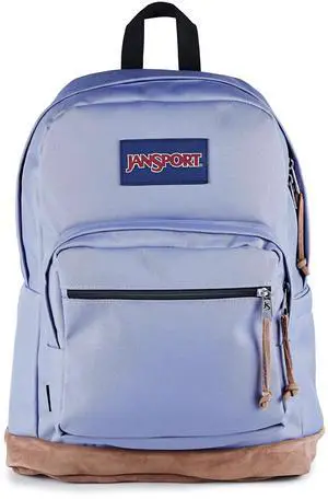JanSport Right Pack Backpack - Durable Daypack with Padded 15" Laptop Sleeve, Spacious Main Compartment & Integrated Water Bottle Pocket, Lavender Ash