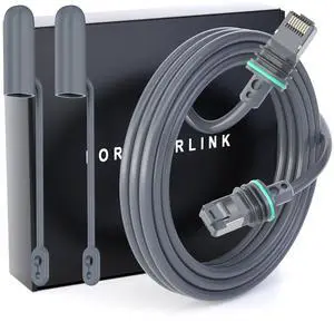 Frafode Starlink Gen 3 Cable, 16.4FT/5M Replacement Standard V3 Starlink Cable for Starlink Rectangular Satellite Extension Starlink Ethernet Cable Waterproof Accessories - Gray