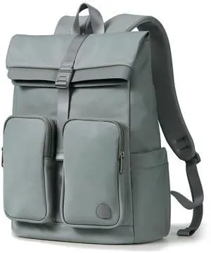 aji Travel Laptop Backpack for Men Women, Large School Backpack Fit 17Inch Laptop, Side Access&Wide Opening Expandable Carry on Backpack for Airplanes, Water Resistant Computer Backpack(Slate Blue)