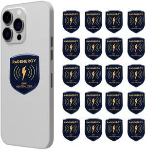 RadEnergy EMF Neutralizer Stickers, EMF Blocker Stickers, Shield Protection for Phones, Tablets, Laptops, and WiFi Devices, Shield Neutralizers for Home and Office Protection (20)