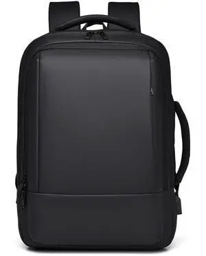 FANDARE Business Casual Backpack Laptop backpack Travel backpack Rucksack for men Laptop Rucksack Work bag Waterproof rucksack Expandable Backpack with USB Charging Port PU film Daypacks Black