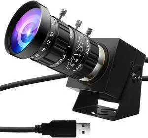 ELP 0.0001Lux Starvis Manual Zoom USB Camera 5-50mm 10X Varifocal H.264 Low Light Webcam for Computer UVC USB2.0 Lightburn Camera HDR 100dB Webcamera High Speed 1080P@30fps Low Illumination Web Cam