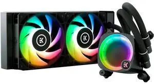 EK Nucleus AIO All-in-One Liquid CPU Cooler with EK FPT Fans, Water Cooling Computer Parts, 120mm Fan, Compatible with Latest Intel & AMD CPUs (240mm, Nucleus - CR240)