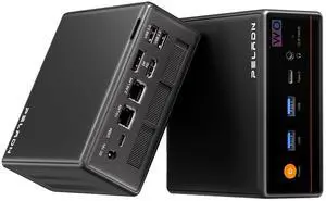 PELADN Gaming Mini PC 7640HS 32GB Dual DDR5, 1TB Dual SSD, 4GB VRAM - AMD Ryzen 5 7640HS Mini Computers with Dual Type-C USB4.0 & Dual LAN, WO4 Mini Desktop Computer Built-in WiFi6, Bluetooth5.2