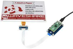 Waveshare 7.5inch E-Paper E-Ink Display Module (B) for Raspberry Pi Pico 800×480 Pixels Red/Black/White SPI Interface