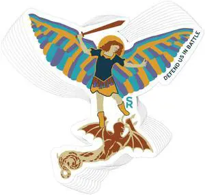 Catholic Concepts | Patron Saint 4 x 2.25 Vinyl Sticker Label Decal Waterproof Cool Accessory for Laptop, Hard Hats, Water Bottles, Scrapbooks, Folders, Cell Phone | 10-Pack