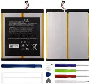 Duotipa New 58-000187 Battery for HD10 7th Gen Tablet SL056ZE,2017 Release with Repair Tools Kit