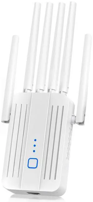 WiFi Extender Signal Booster with 6 Antennas, WiFi Extender with Ethernet Port, WiFi Booster Up to 10000 Sq.ft, WiFi Repeater, More Devices, Internet Extender WiFi Booster for Home, White
