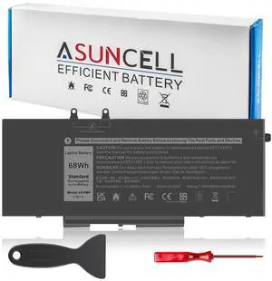 4GVMP Laptop Battery for Dell Latitude 5400 5500 5410 5510 E5400 E5500 Inspiron 7590 7591 7791 2-in-1 Precision 3540 3550 Series P84F P84F001 P42E P42E001 P98G001 P80F001 RF7WM C5GV2 H82T6 7.6V 68Wh