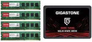 Gigastone 2.5" SSD 256GB SATA III 6Gb/s 3D NAND Internal Solid State Drive, Read up to 520MB/s. Compatible with PC, Desktop and Laptop, 2.5 inch 7mm (0.28)