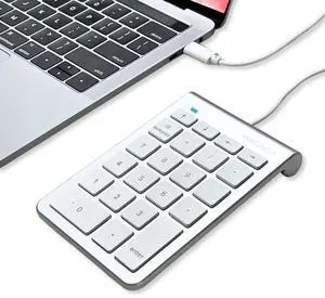 USB C Wired Number Pad for Mac - 10 Key USB Keypad, Type C Numeric pad, Number Keypad for Keyboard and Number Pad for Laptop, MacBook Pro/Air, iMac, and PC - 5ft Cable Numpad - Silver Keypads