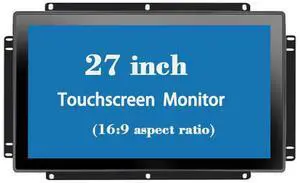 RIUIIN 27 Inch Open Frame Capacitive Touchscreen Monitor,1920x1080 Resolution 16:9 Aspect Ratio Waterproof,VESA+Panel Mount, for Kiosk, Automation, POSVendingHMI and Digital Signage 7x24h Work