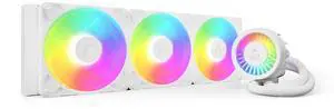 ARCTIC Liquid Freezer III Pro 420 A-RGB (White) - AIO CPU Cooler, 3 x 140 mm Water Cooling, 38 mm Radiator, PWM Pump, VRM Fan, AMD AM5/AM4, Intel LGA1851/1770 Contact Frame - White