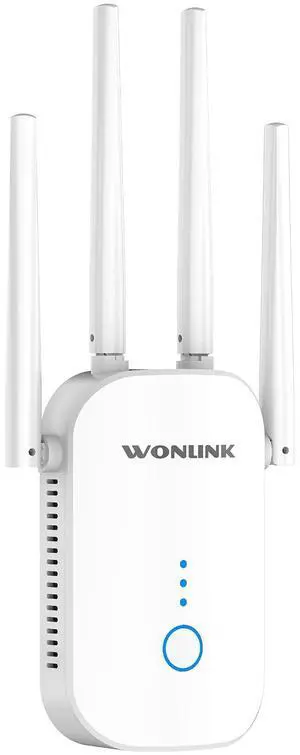 WONLINK WiFi Extender Signal Booster,1200Mbps WiFi Extender Coverage up to 5000 sq.ft, Dual Band WiFi Repeater, WiFi Boosters 4 Antennas, 2.4GHz & 5.8GHz WiFi Range Extender 802.11ac (White)