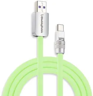 chubbycable Chubby 2.0 Fast Charging Cable Durable Soft Silicone USB C Cable 120W Extra Thick Charger Cord Compatible with iPhone 17-15 Series iPad, Mint Green, USB-A to Type-C, 16.4 FT