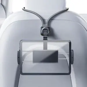 DICMKY Car iPad Tablet Holder Back Seat Accessories for Tesla/Sport/Bucket/Performance Seats, Rear Headrest Tablet Hanger Mount for Kids/Adults, Road Trip Essentials with Car TV/Entertainment Gadgets