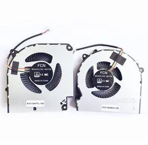 Fleshy Leaf CPU+GPU Cooling Fan Replacement for Hasee G7-CT5NA G7-CT7NA Z8-CT7NA Z8-CT7NT Z8-CR7N1 6-31-NH5C2-100 6-31-NH77L-100 DFS5M325063B1N FLHJ DFS5K221153711 FLHF
