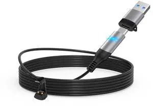 YEAOI USB C Charger for RayBan Meta Wayfarer Smart Glasses, Magnetic Charging Cable for Ray-Ban Sunglasses, with USB Adapter