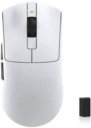 KYSONA Jupiter PRO Wireless Gaming Mouse, 26000 DPI, PAW33995 Optical Sensor, Ultralight 46g, Cool-Touch Surface Coating, 300 Hr Battery Life, 5 Programmable Buttons for PC/Mac/Laptop, White