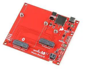 SparkFun MicroMod Main Board - Single, Integrated MCP73831 Single Cell LiPo Charge Circuit, Built-in MUX for UART1, Board Dimensions: (Inches) 3.40" x 2.90"