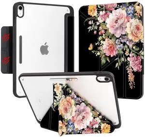 Vimorco for iPad 10th/ (A16) 11th Generation Case, Tri-fold for iPad Case 11th/10th Generation with Pencil Holder,Horizontal & Vertical 4 Viewing Angles,for iPadCover 11th/10th Gen, Floral Butterfly