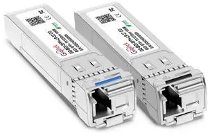 1 Pair 10GBASE-BX10-UD BiDi SFP+ Module, TX 1270nm/1330nm, RX 1330nm/1270nm, 10km DOM Simplex LC/UPC SMF Optical Transceiver Mini Gbic for Juniper Networks JNP-SFP-10G-BX10U/JNP-SFP-10G-BX10D