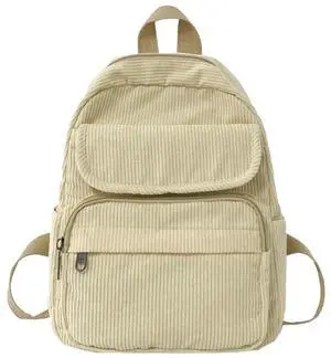 Aufona Mini Backpack for Women Small Backpack Purse Aesthetic Backpack Tiny Corduroy Backpack Light Weight(Light Brown)