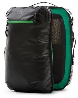 COR Surf 34L Carry On Travel Backpack | TSA and Airline Flight Approved Personal Luggage Style Backpack | The Island Hopper 2.0 | 34L Black Waterproof Edition | FREE S-Clip Included
