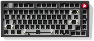 CORBOBO LEOBOG Hi75C Upgraded Wired Mechanical Keyboard Kit  Aluminum Alloy Gasket Mount 75% Barebones DIY Base with Hot Swap, RGB Backlighting & Volume Knob  Enhanced Custom Gaming Keyboard Build