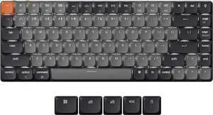Keychron K3 QMK Ultra-Slim Wireless Mechanical Gaming Keyboard, 75% Layout with Banana Switch, White LED Backlight Rechargeable Wired Bluetooth Professional Office Keyboard for Mac/Windows, Version 3