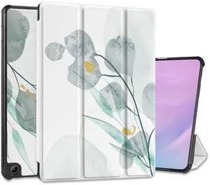 Yebiseven Case for Amazon Fire Max 11 2023(Only Compatible with 13th Generation Tablet), Shockproof Tablet Protective Cover with Trifold Stand & Auto Sleep/Wake, Botanical Leaves