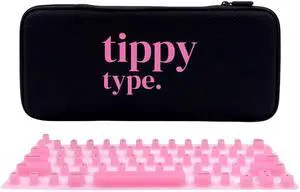 TIPPY TYPE Raised Keyboard Cover for Long Nails - Fits MacBook Pro & Air, iPad 13", & Magic Keyboard (No Numpad) -Silicone -The Original -Comfortable Typing, Quiet, Nail Protection (Cotton Candy Pink)