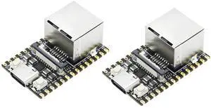 WayPonDEV LicheeRV Nano RISC-V Development Board, WiFi 6 Ethernet AI Vision RISCV Sensor, 1TOPS NPU 1GHz RISC-V C906 CPU, 2Gbit DDR3 RAM 100M RJ45 Port, Support Linux Debian (LicheeRV-Nano-E 2pcs)