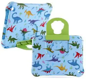 Topevoeon Dinosaur Kindle Fire HD 10 Tablet Case for Kids Boys Light EVA Kids Friendly Fire HD10 Plus 10.1 inch 2021 2023 11Gen Kid-Proof Shockproof Tablet Cover with Handle Kickstand