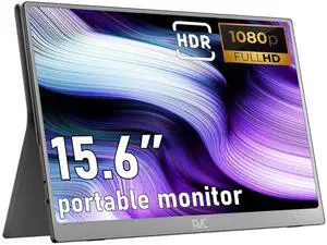 FMC Portable Monitor Compatible with Windows, MacBook, Phone, Switch, Xbox & PS5 Portable Gaming External (15.6-250NITS)