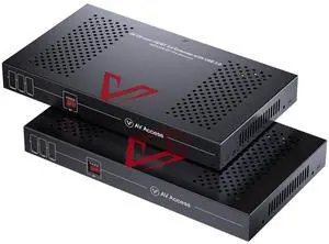 AV Access 4K DisplayPort 1.2a KVM Extender DP Over Ethernet HDBaseT 3.0 PoE, Uncompressed 4K Transmission up to 100m/330ft, 144-240Hz, 4*USB 2.0 Ports, 2-Way Audio, Zero Latency (4KEX100-DP-Pro)