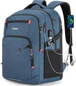 Velaybor 40L Expandable Laptop Backpack, Anti-thief Travel Backpack with USB Charging Port, Airline Approved Business Waterproof Carry on Luggage, Fits 15.6" Laptop for Men Women